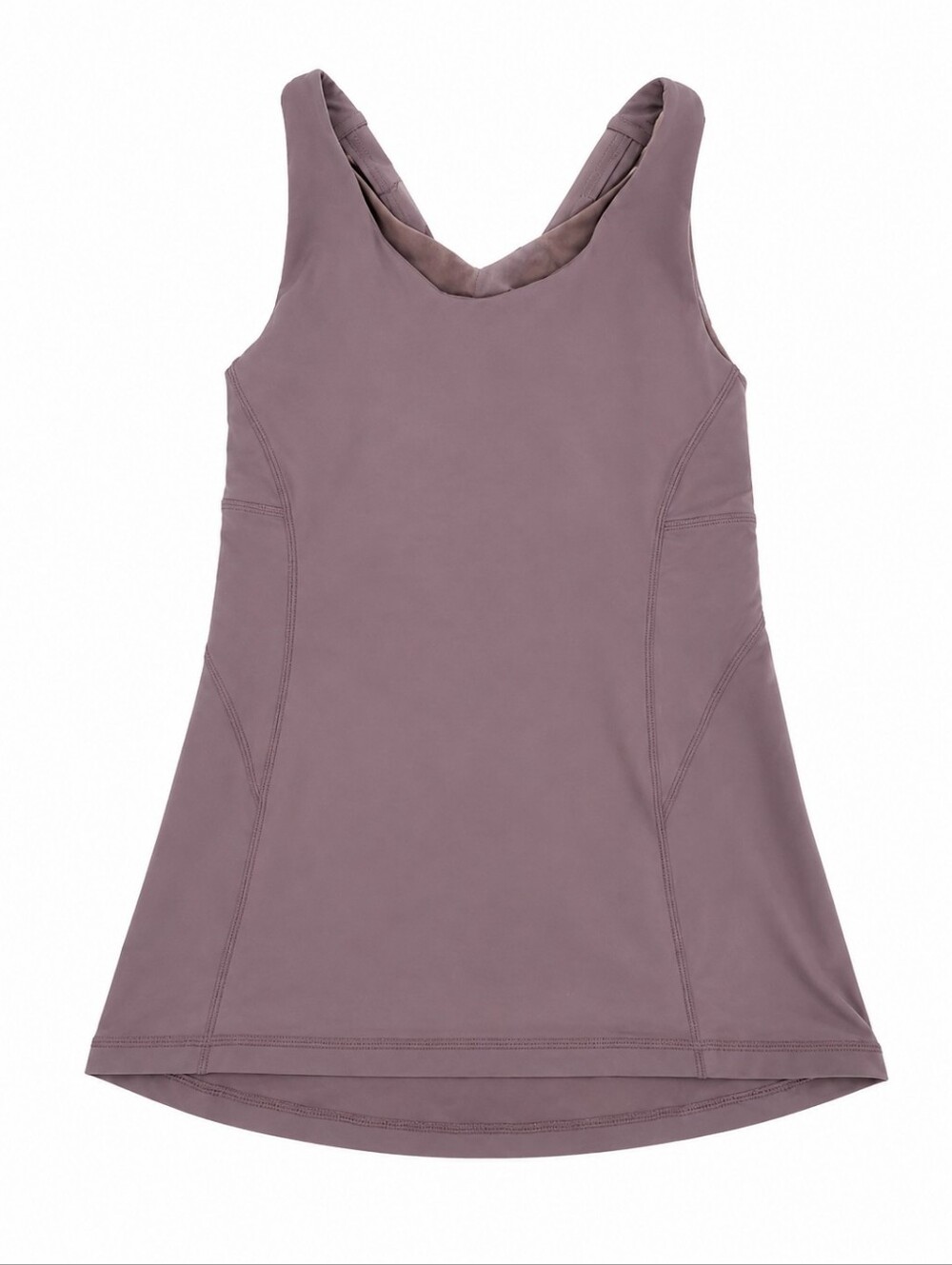 Lululemon Dusty Lavender Mesh Back Cross Strap Built-In Bra Tank Top Size 8